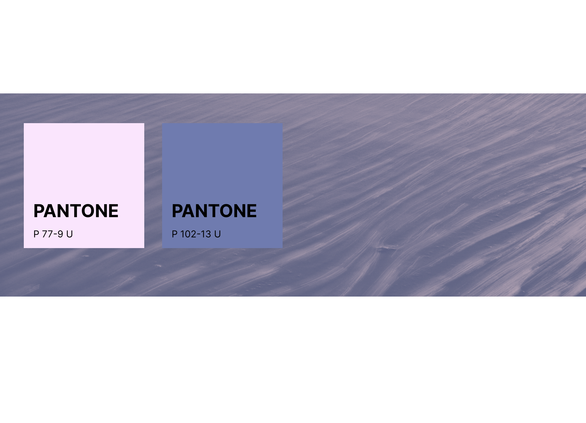 Image showing a blue and pink background with two color descriptives of each shade layered on top.
